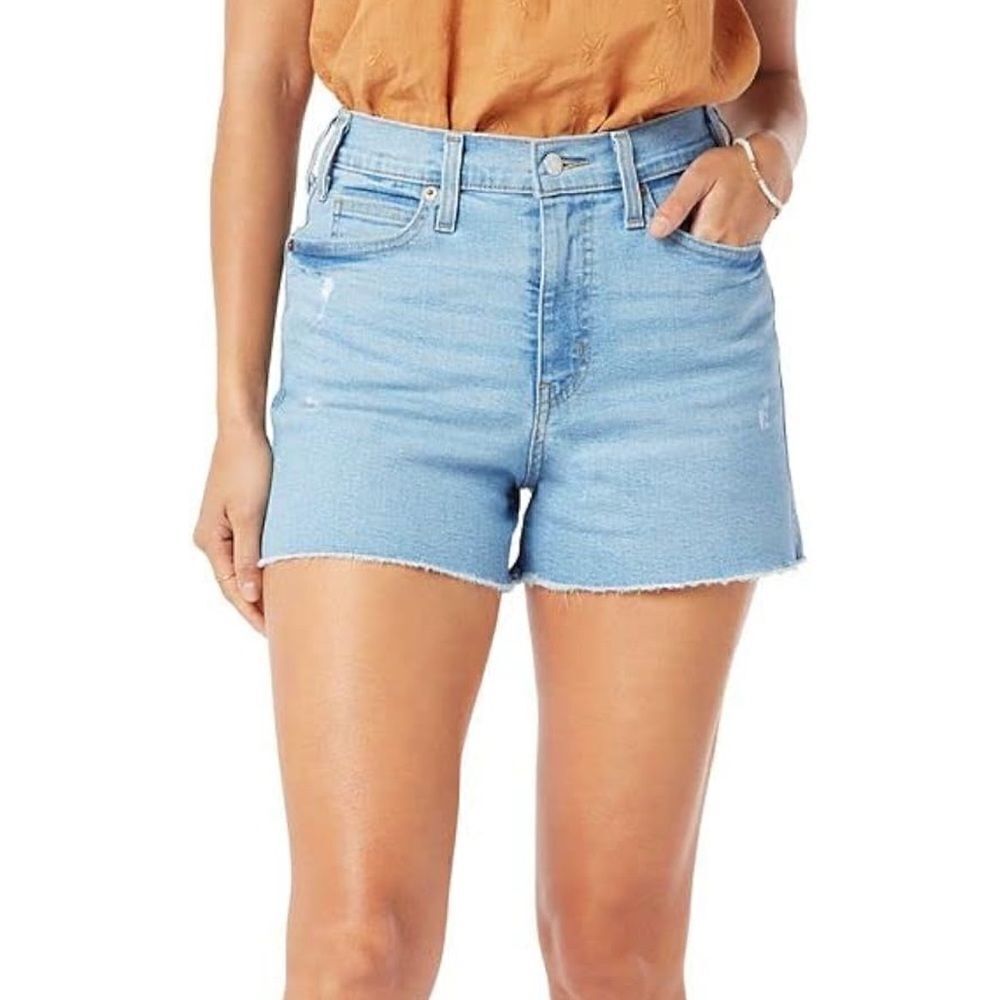 Levi's Light Blue High-Rise Denim Shorts